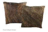 Dark Brindle Cowhide Pillow 16x16 #A51116 by Hudson Hides