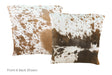 Salt and Pepper Brown Cowhide Pillow 16x16 #A51118 by Hudson Hides