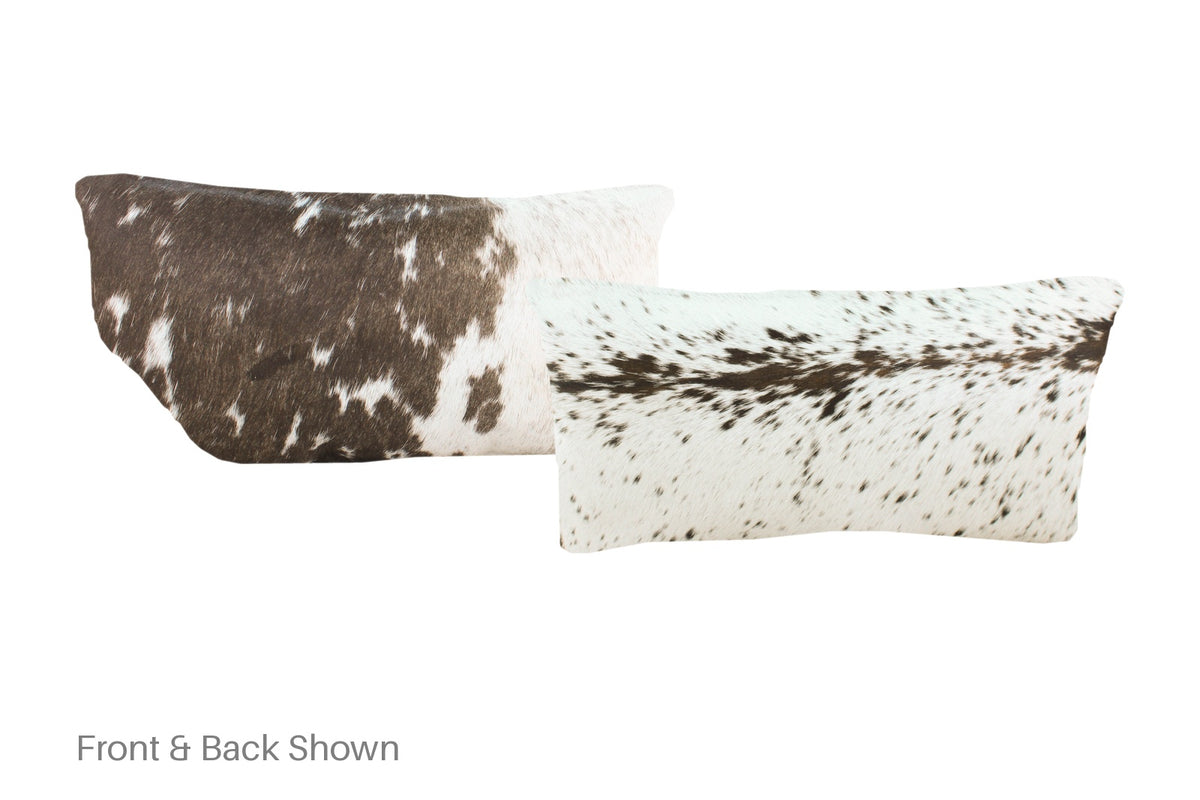 Salt and Pepper Black Cowhide Pillow #A51124