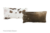 Salt and Pepper Brown Cowhide Pillow 12x22 #A51126 by Hudson Hides