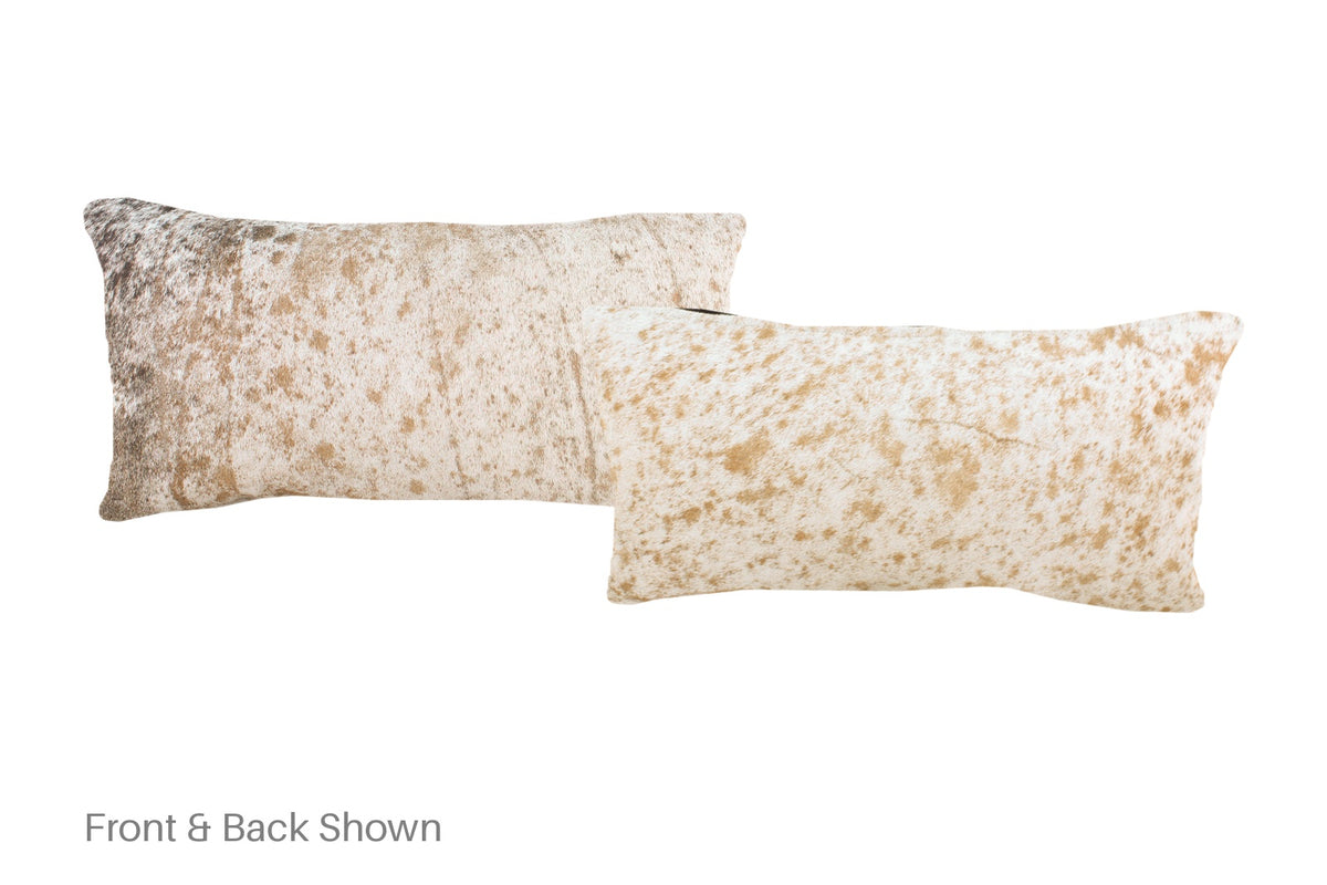 Salt and Pepper Brown Cowhide Pillow #A51129