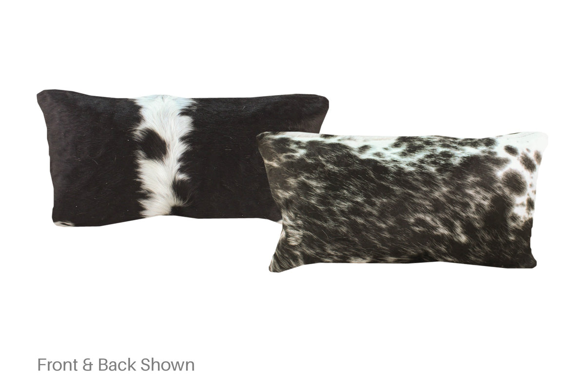 Black and White Cowhide Pillow #A51130