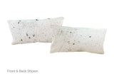 Salt and Pepper Black Cowhide Pillow 12x22 #A51131 by Hudson Hides