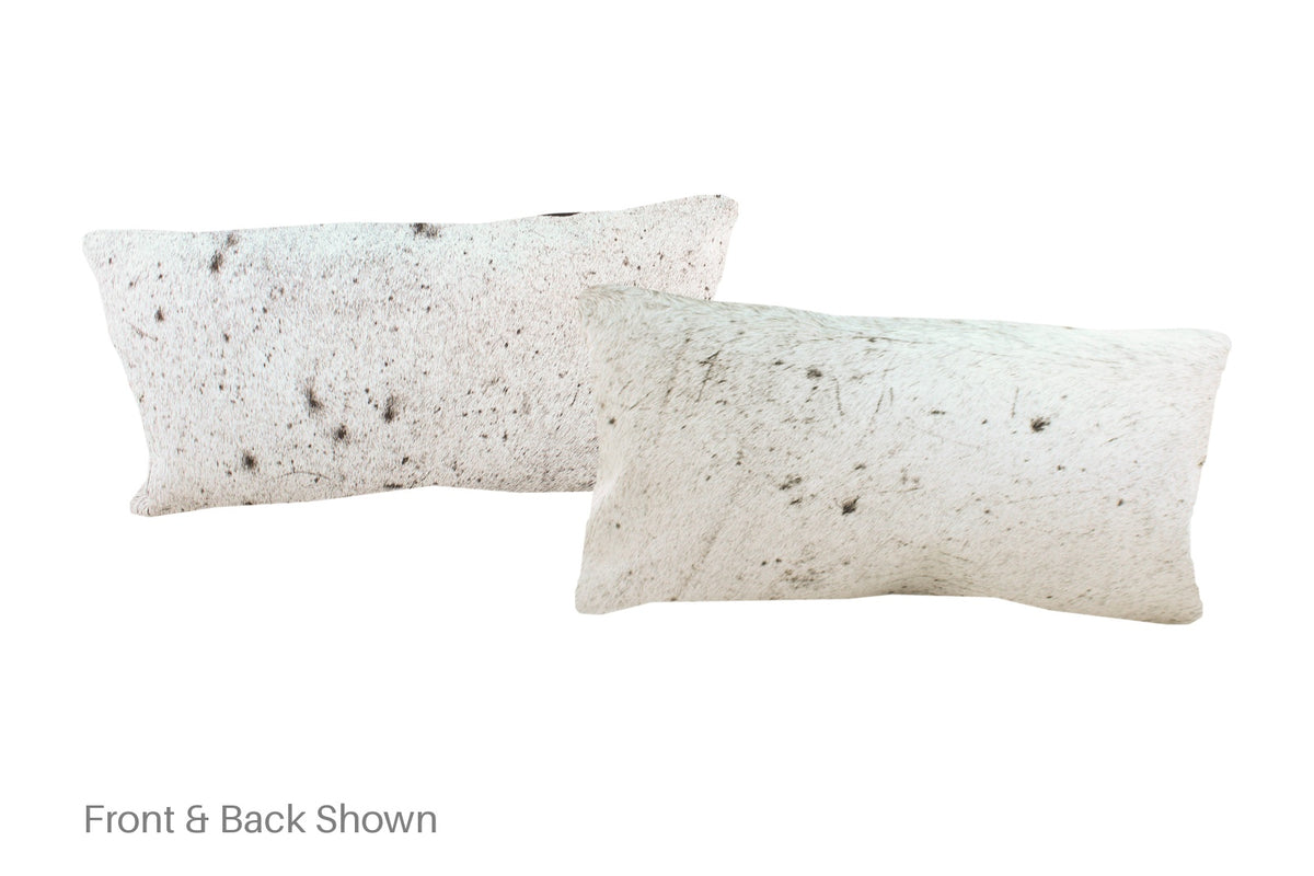 Salt and Pepper Black Cowhide Pillow #A51131