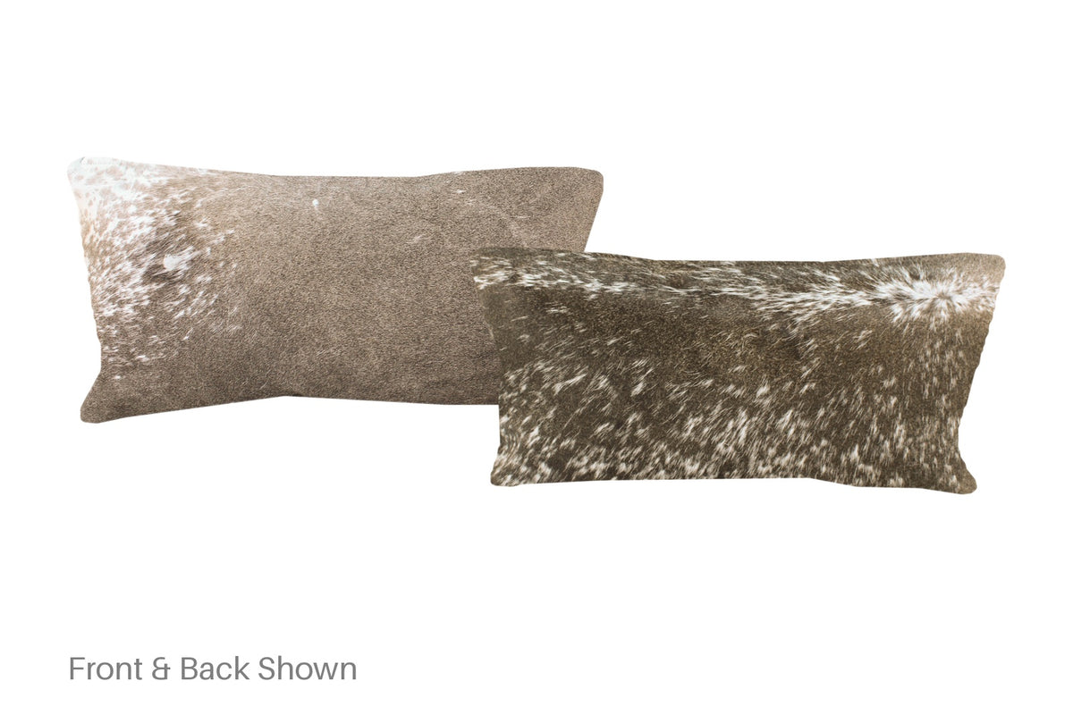 Salt and Pepper Black Cowhide Pillow #A51132