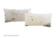 Salt and Pepper Black Cowhide Pillow 12x22 #A51134 by Hudson Hides