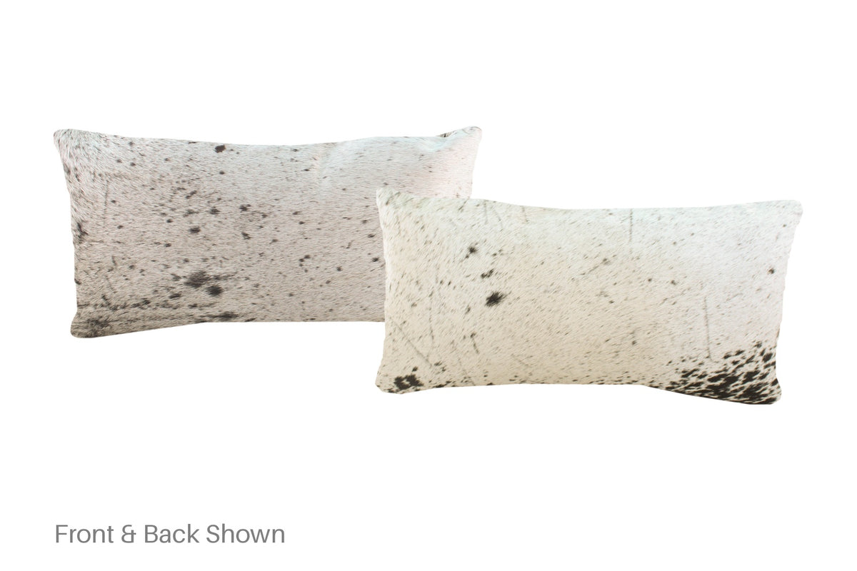 Salt and Pepper Black Cowhide Pillow #A51134