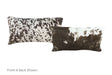 Salt and Pepper Black Cowhide Pillow 12x22 #A51135 by Hudson Hides