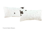 Black and White Cowhide Pillow 12x22 #A51138 by Hudson Hides