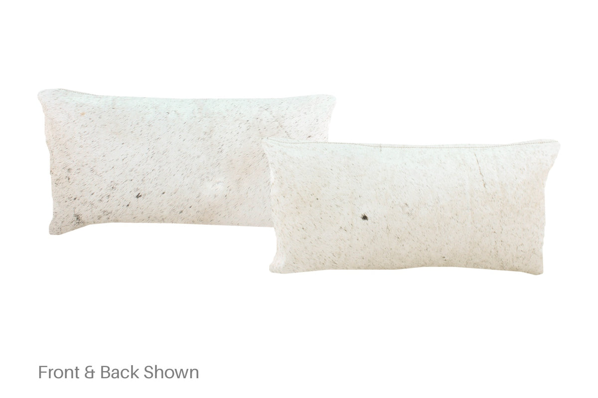 Salt and Pepper Black Cowhide Pillow #A51139