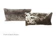 Salt and Pepper Black Cowhide Pillow 12x22 #A51140 by Hudson Hides