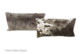 Salt and Pepper Black Cowhide Pillow 12x22 #A51140 by Hudson Hides