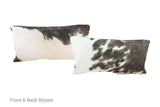 Black and White Cowhide Pillow 12x22 #A51141 by Hudson Hides