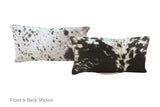 Black and White Cowhide Pillow 12x22 #A51143 by Hudson Hides