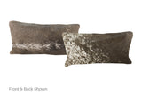 Salt and Pepper Black Cowhide Pillow 12x22 #A51144 by Hudson Hides