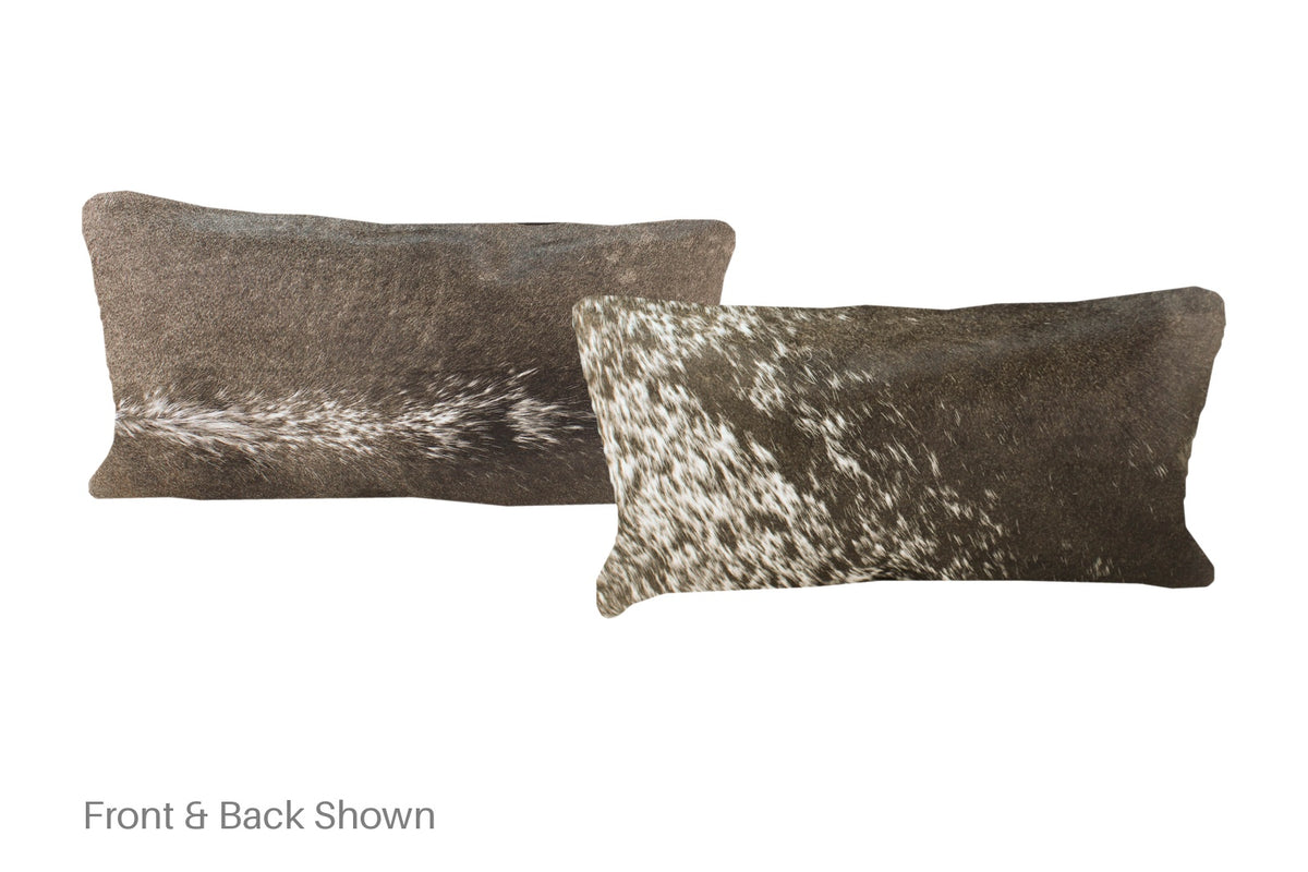 Salt and Pepper Black Cowhide Pillow #A51144