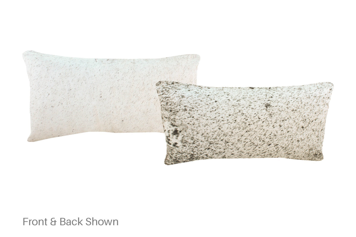 Salt and Pepper Black Cowhide Pillow #A51146
