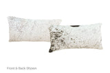 Salt and Pepper Black Cowhide Pillow 12x22 #A51148 by Hudson Hides