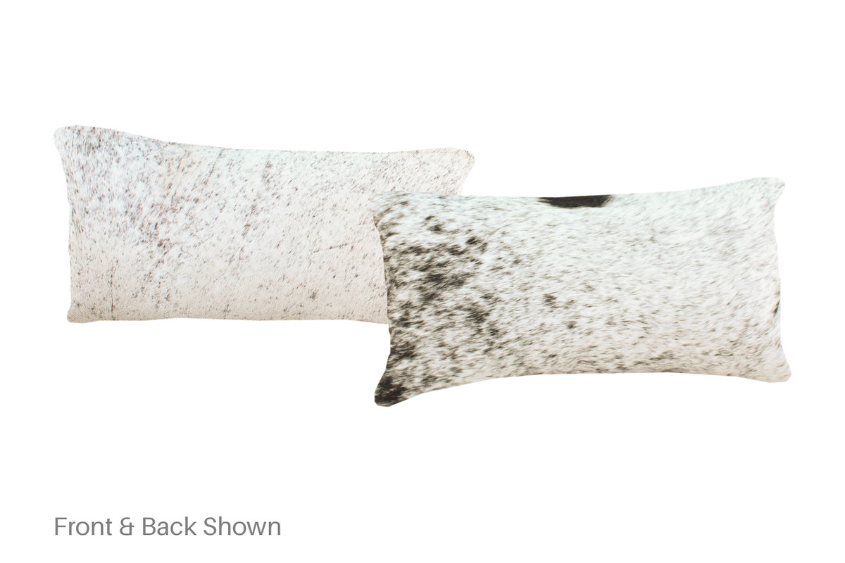 Salt and Pepper Black Cowhide Pillow #A51148