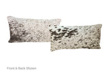 Salt and Pepper Black Cowhide Pillow 12x22 #A51149 by Hudson Hides