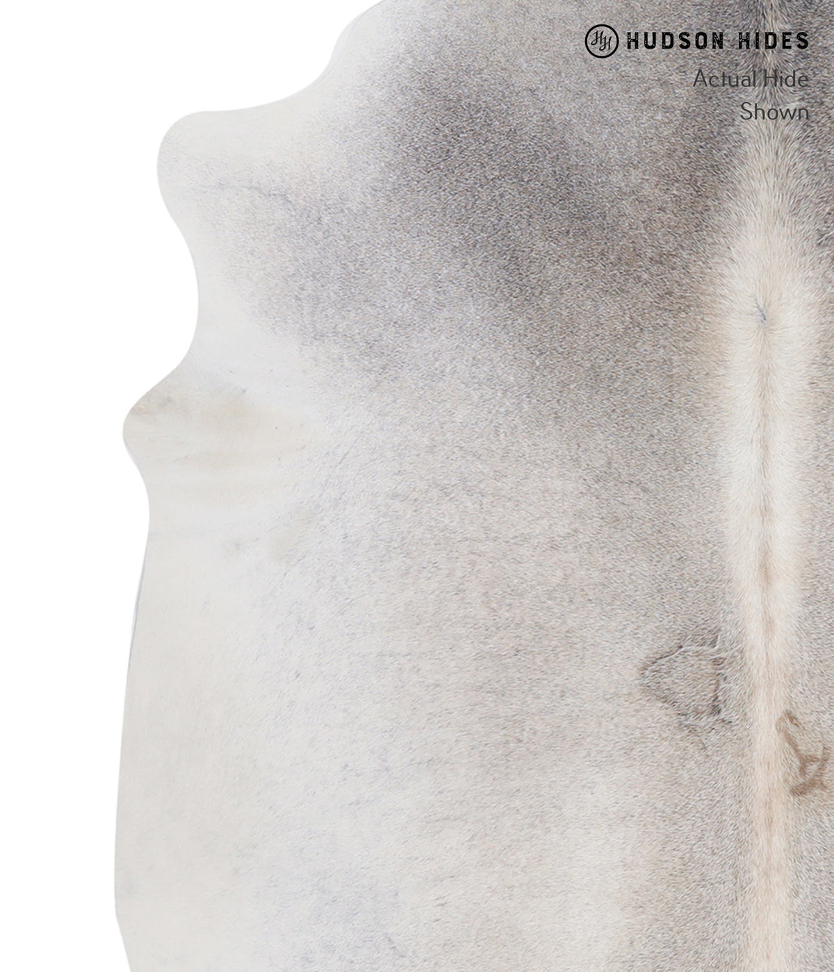 Medium Grey Large Brazilian Cowhide Rug 6'2"H x 5'5"W #A5115 by Hudson Hides