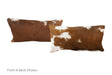 Brown and White Cowhide Pillow 12x22 #A51154 by Hudson Hides