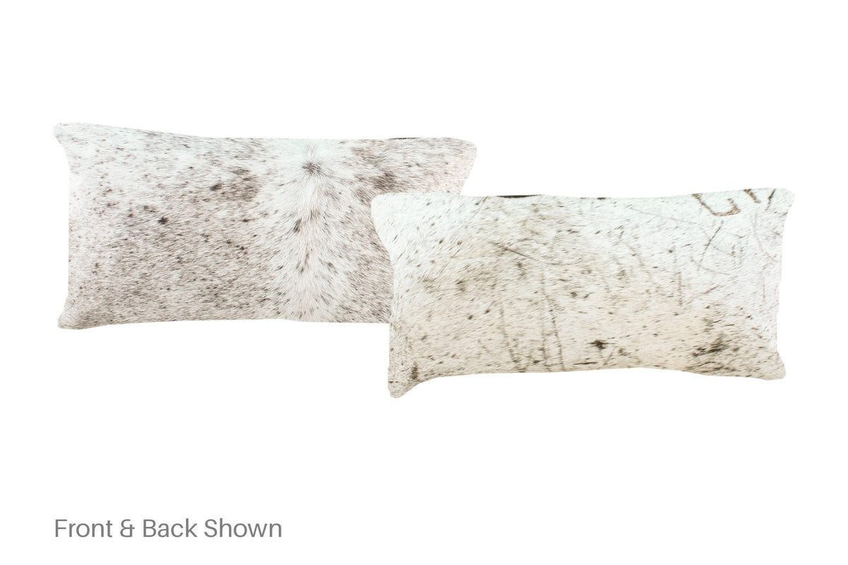 Salt and Pepper Black Cowhide Pillow #A51161