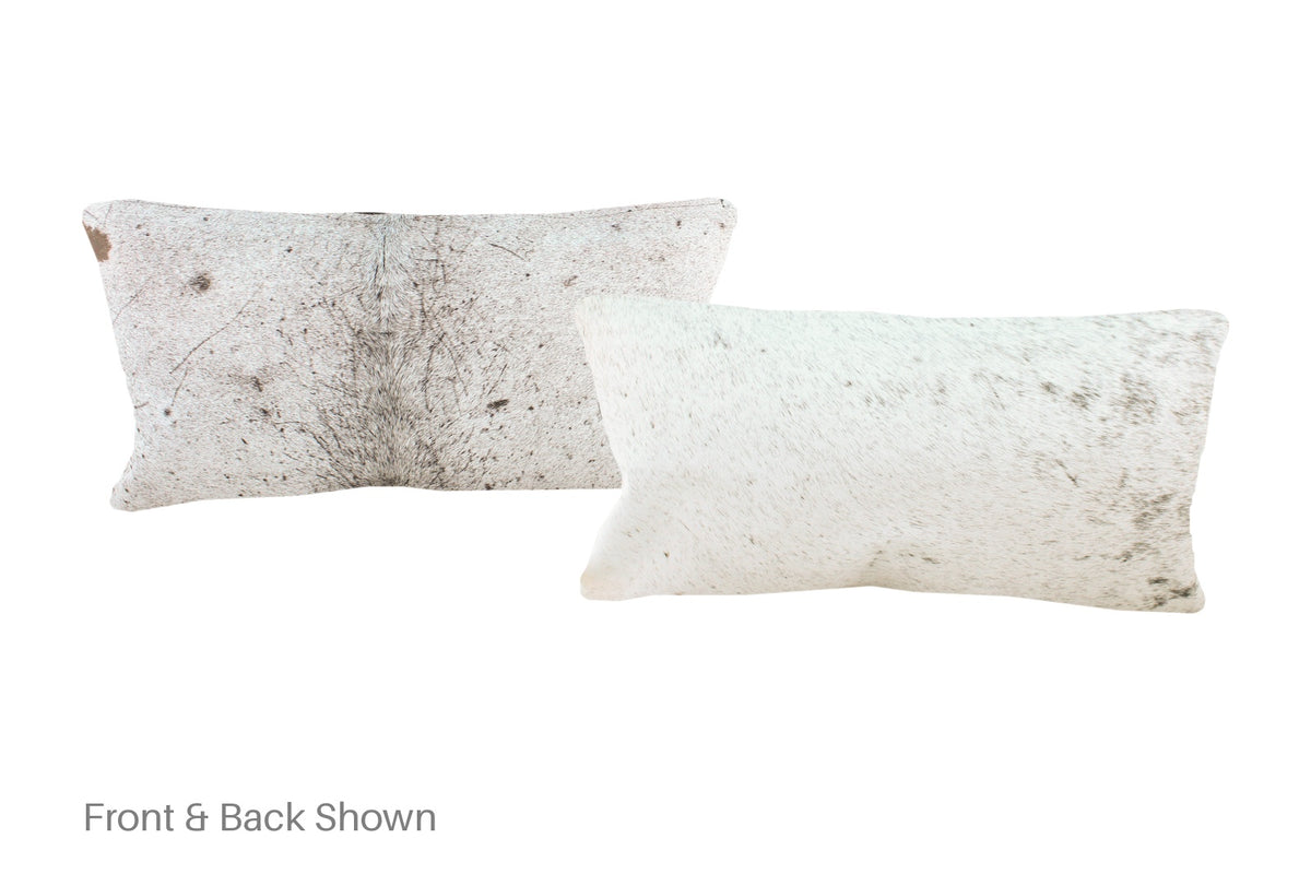 Salt and Pepper Black Cowhide Pillow #A51164