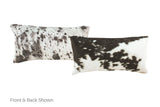 Black and White Cowhide Pillow 12x22 #A51167 by Hudson Hides