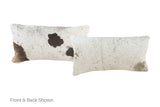 Salt and Pepper Black Cowhide Pillow 12x22 #A51168 by Hudson Hides
