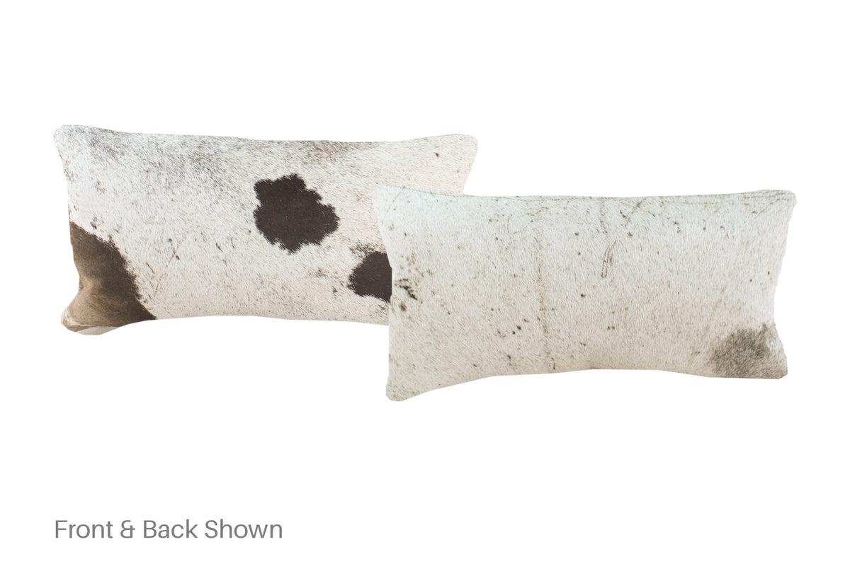 Salt and Pepper Black Cowhide Pillow #A51168