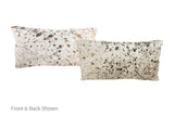 Salt and Pepper Black Cowhide Pillow 12x22 #A51170 by Hudson Hides