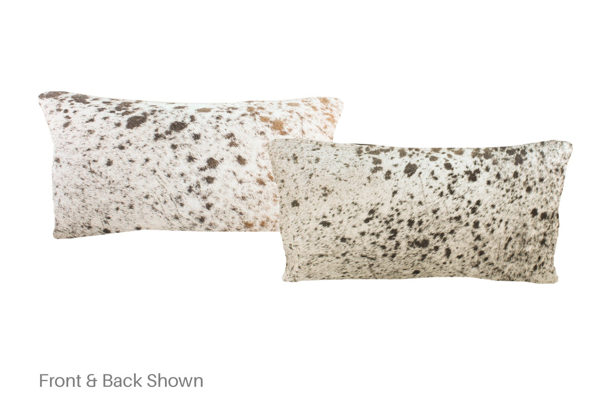 Salt and Pepper Black Cowhide Pillow #A51170