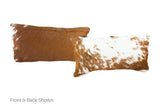 Brown and White Cowhide Pillow 12x22 #A51174 by Hudson Hides