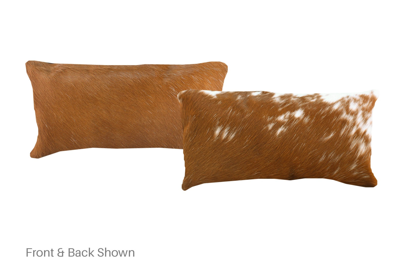 Brown and White Cowhide Pillow #A51175