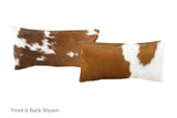 Tricolor Cowhide Pillow 12x22 #A51200 by Hudson Hides