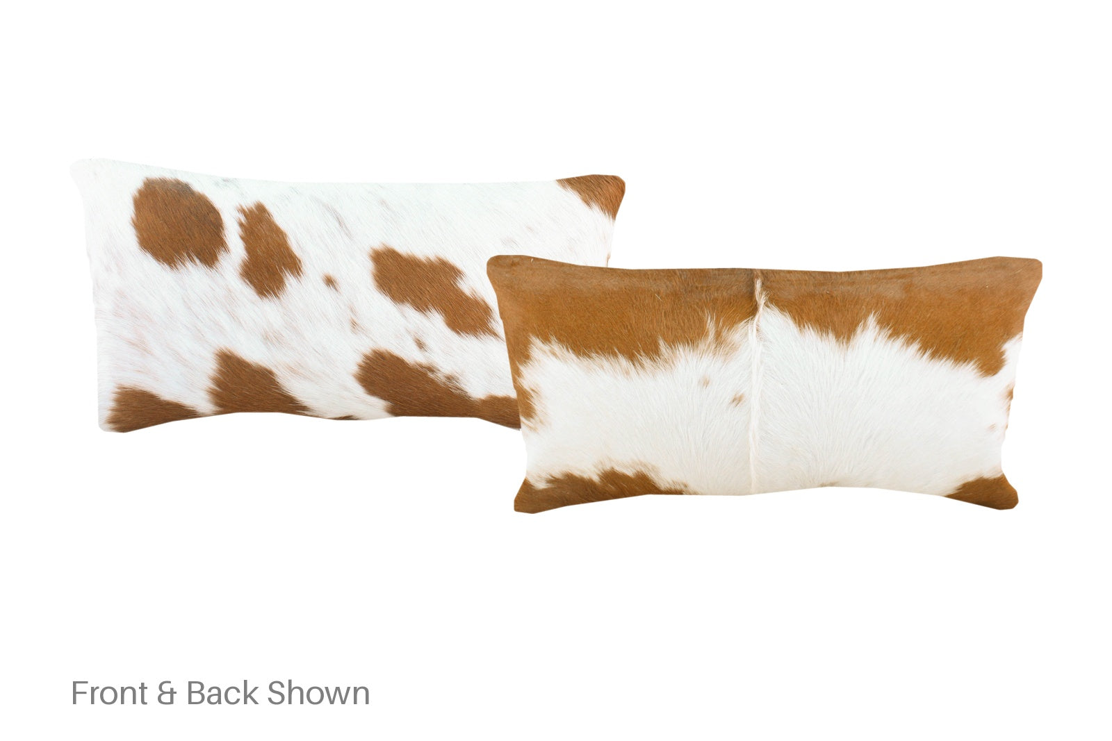 Brown and White Cowhide Pillow #A51203