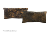 Dark Brindle Cowhide Pillow 12x22 #A51219 by Hudson Hides