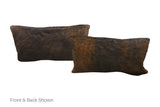 Dark Brindle Cowhide Pillow 12x22 #A51221 by Hudson Hides