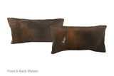 Dark Brindle Cowhide Pillow 12x22 #A51223 by Hudson Hides