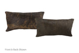 Dark Brindle Cowhide Pillow 12x22 #A51226 by Hudson Hides