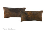 Dark Brindle Cowhide Pillow 12x22 #A51231 by Hudson Hides
