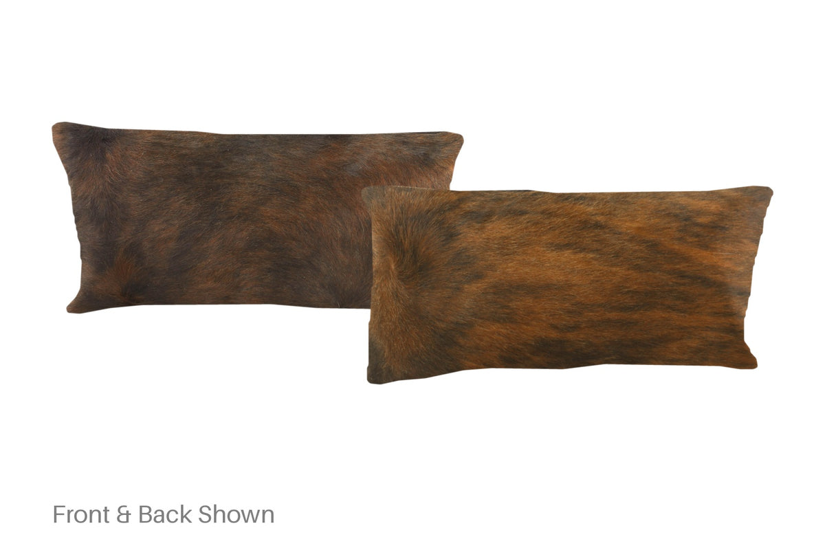 Dark Brindle Cowhide Pillow #A51234