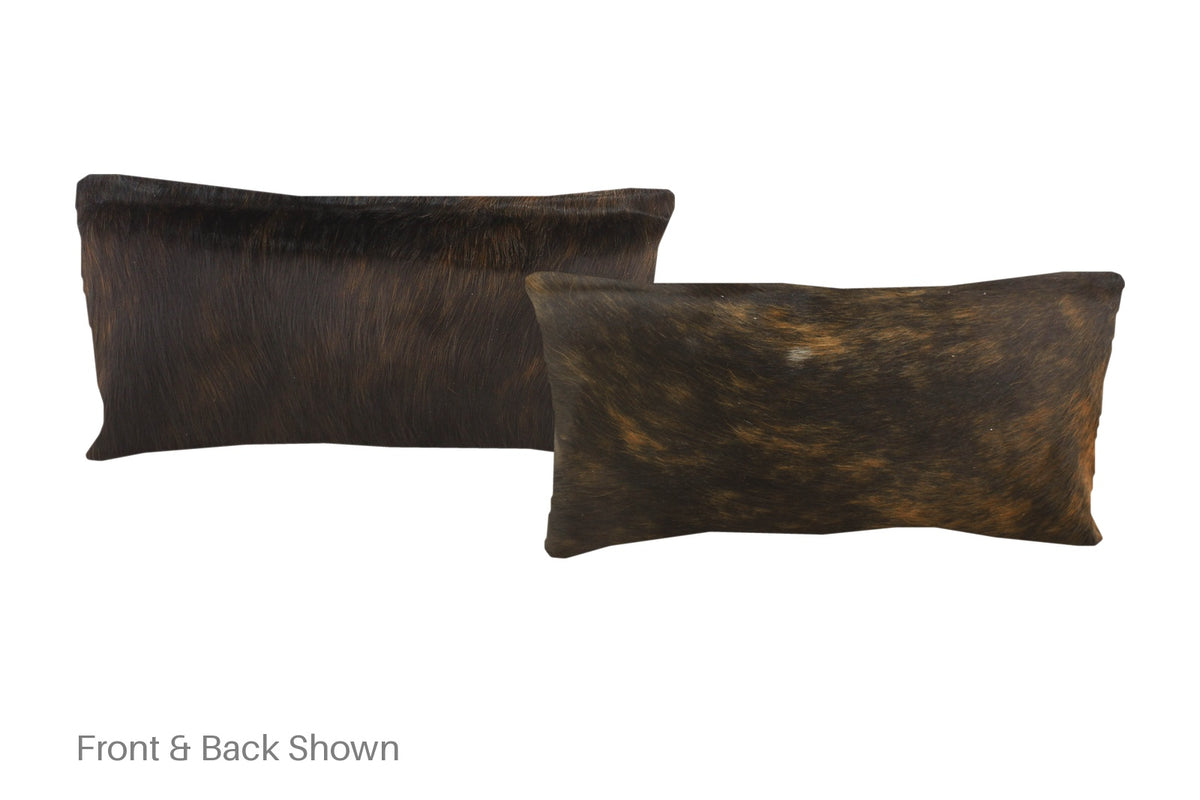 Dark Brindle Cowhide Pillow #A51235
