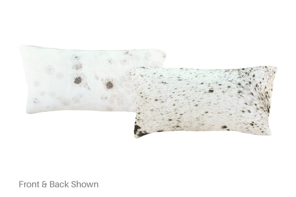 Salt and Pepper Black Cowhide Pillow #A51238