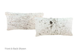 Salt and Pepper Black Cowhide Pillow 12x22 #A51239 by Hudson Hides