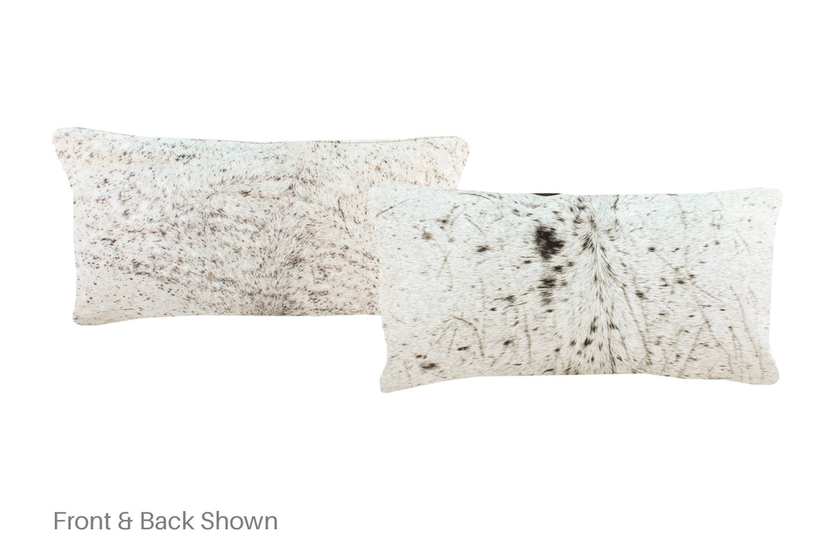 Salt and Pepper Black Cowhide Pillow #A51239