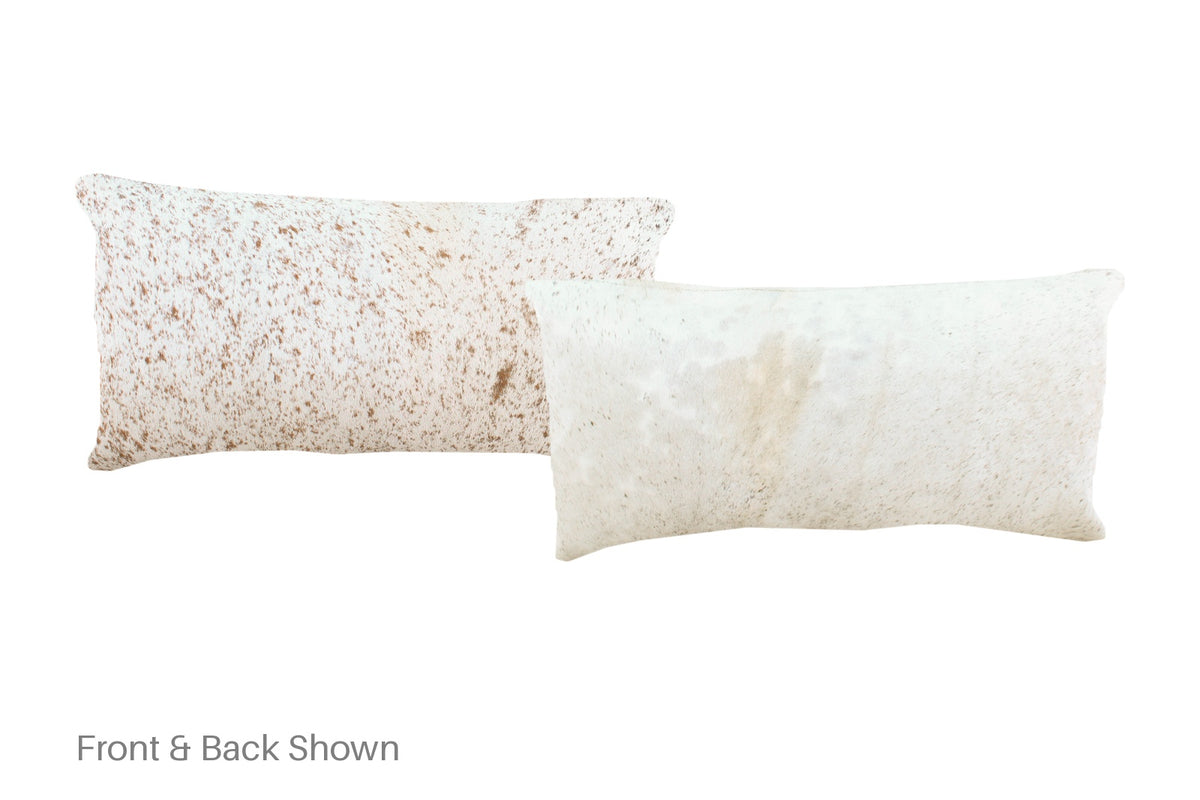 Salt and Pepper Brown Cowhide Pillow #A51240