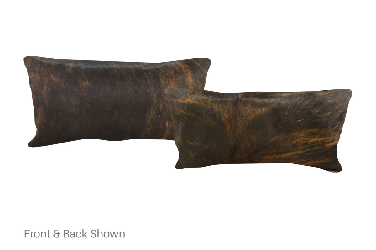 Dark Brindle Cowhide Pillow #A51245