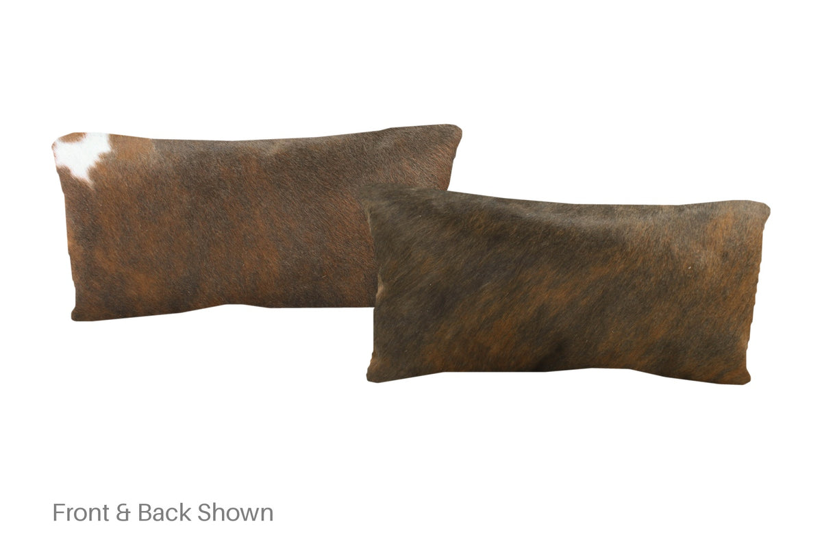 Dark Brindle Cowhide Pillow #A51249